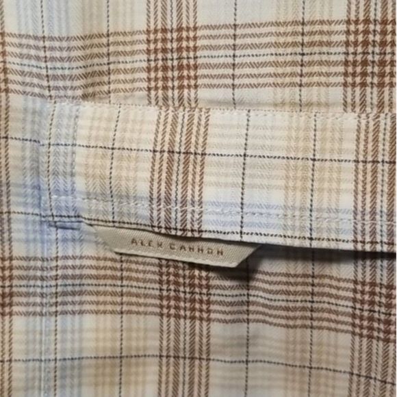 Alex Cannon Plaid Button Down Shirt Men's Size XL - Picture 5 of 9